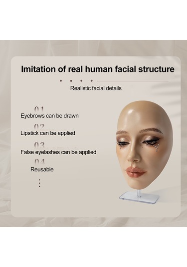 Yifomall Yüz Makyaj Pratik Paneli - Kaş Ve Fondöten Uygulama Maskesi Stand Dahil