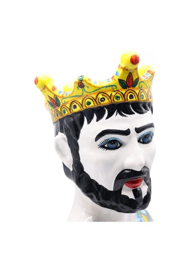 Moor Dekoratif Kral Büst Heykel