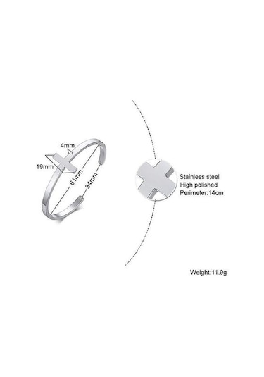 Çapraz Manşet Bilezik, Paslanmaz Çelik Açık Manşonluk Silver1 Altın - Gold