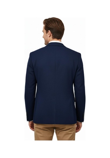 Erkek Tek Spor Ceket Çift Yırtmaçlı Bgl-st04982 Lacivert