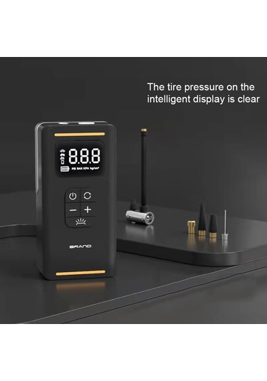 Samdoo 7.4v Kablosuz Akıllı Şarjlı Hava Pompası: Araba Bisiklet Top Lastikleri Şişirici, Fener Ve Uyarı Işığı Fonksiyonlu 100psı
