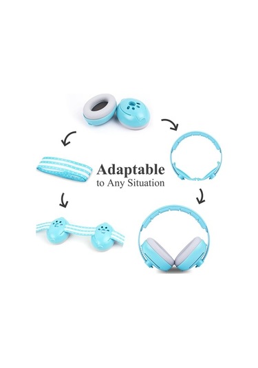 Didadodo Güneş Gülümseme Bebek Kulaklığı, Gürültü Koruması, 0-2 Yaş, Güvenli