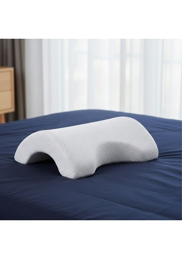 Buffer % 100 Visco Kavisli Ortopedik Yıkanabilir Kumaş Kılıflı Bel Boyun Bacak Ağrıları İçin Yastık Siyah