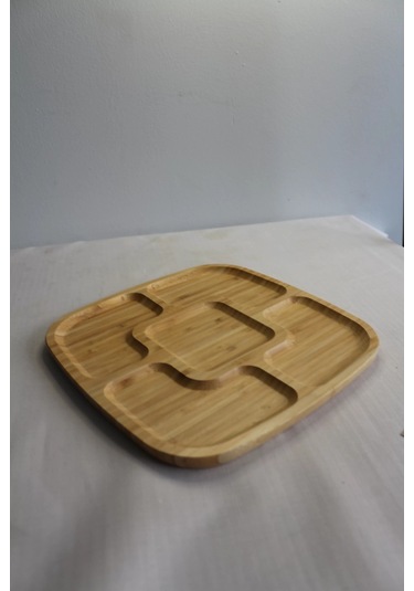 Bambu Sunum 25cm-5 Bölmeli Çok Renkli