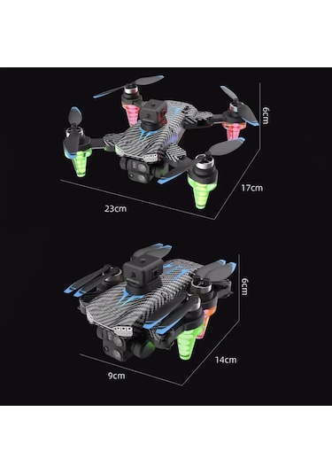 C19s Drone 5g Fpv Kamera Fırçasız Motor Optik Akış Rgb Işıklı Katlanabilir Drone
