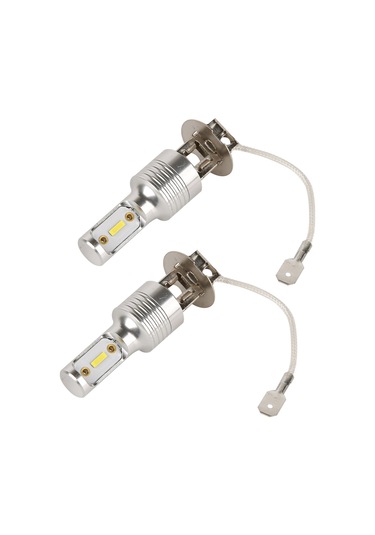 Dofolink 3500lm H3 Led Araba Fari Ampülü 6000k Beyaz 20w/adet 1860 Led Çip 50.000+ Saat Ömür Plug&play 12v