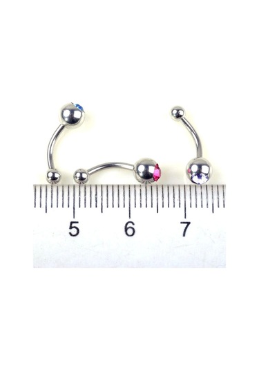 10 Adet Moda Rhinestone Halter Barlar Göbek Dil Burun Halkaları Vücut Pirsing Takı, Seçenekler: 27