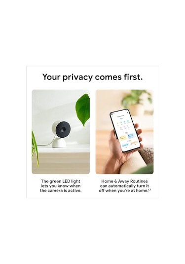 Google İç Mekan Nest Güvenlik Kamerası 1080p 2. Nesil Sis