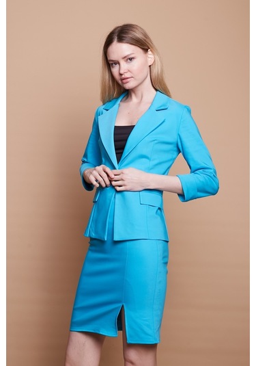 Astarlı Yüksek Bel Önden Yırtmaçlı Deri Kemerli Pamuklu Hafif Likralı Kumaş Kalem Etek Kemer Dahil -turkuaz - Turkuaz Astarlı Yüksek Bel Önden Yırtmaçlı Deri Kemerli Pamuklu Hafif Likralı Kumaş Kalem Etek Kemer Dahil -turkuaz - Turkuaz