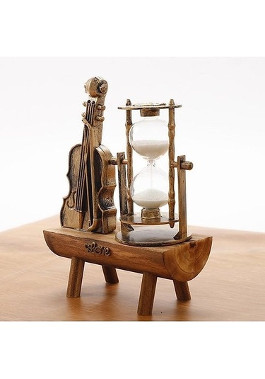 Kenpazar Dekoratif Keman Tasarımlı Kum Saati S-39