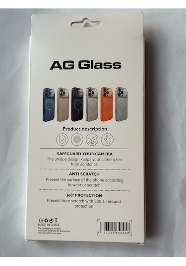 İphone 15 Ag Glass Magsafe Siyah Kaliteli Kılıf Yeni Trend Şok Emici & Tam Koruma, 5 Renk Gümüş