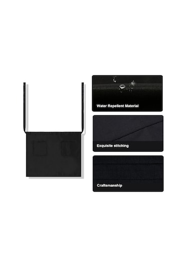 Kadınlar Ve Erkekler İçin 2 Cepli Su Geçirmez Sevimli Garson Önlüğü, Mutfak, Restoran, Bbq İçin Bel Önlüğü. Siyah