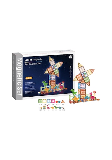 Magnetic Tiles Star Diamond Light Version 82 Parça / Ch1221