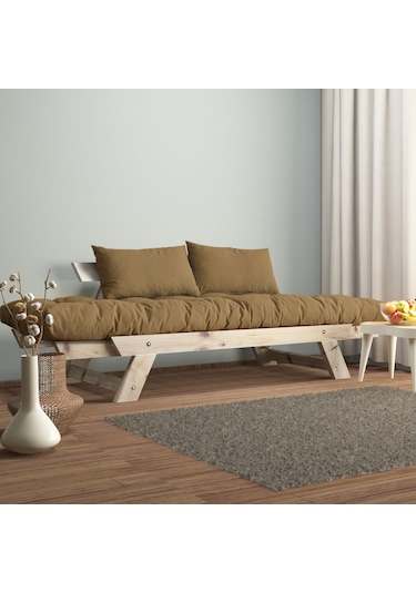 Woodesk Adalar Masif Natural-camel Renk 2li Kanepe Cpt8122-210