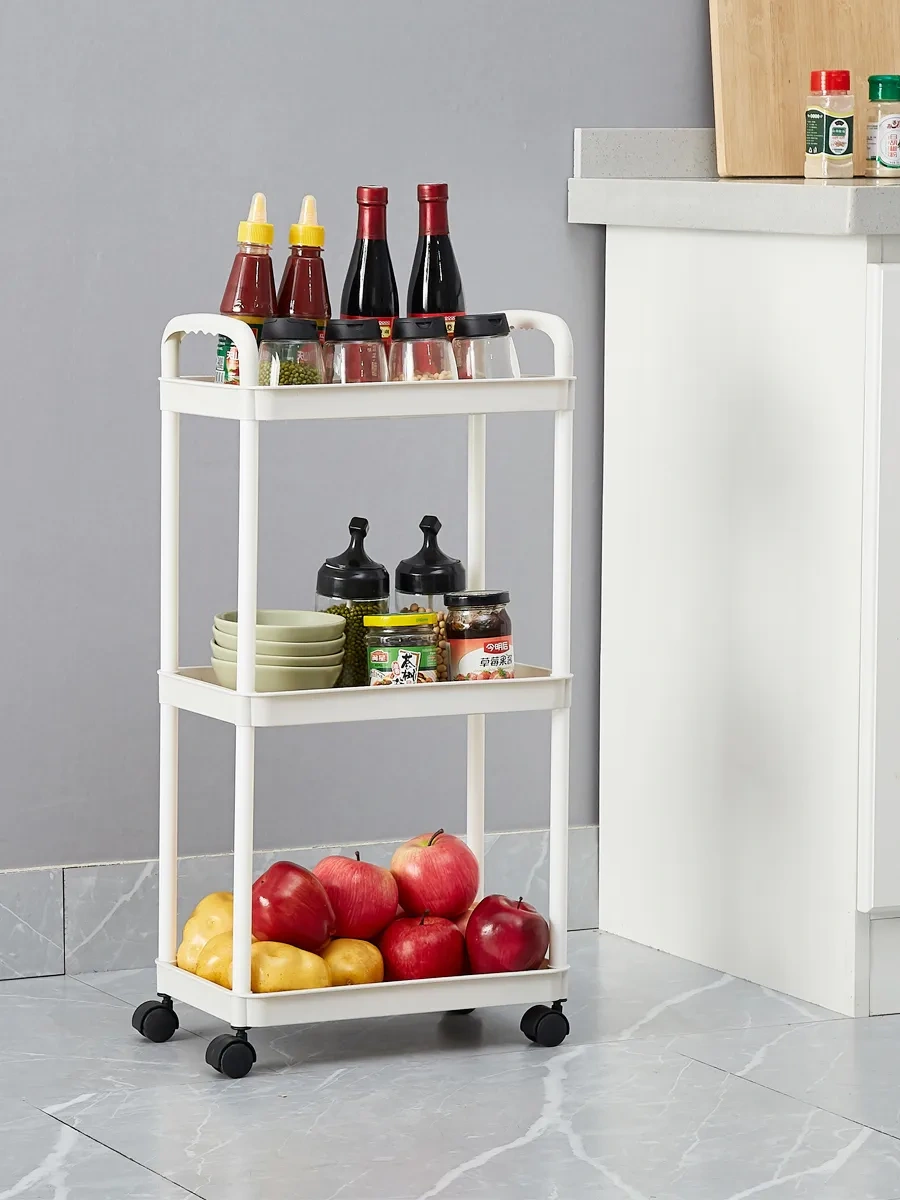 Leoezya 3 Katlı Tekerlekli Raf 283846436 Beyaz
