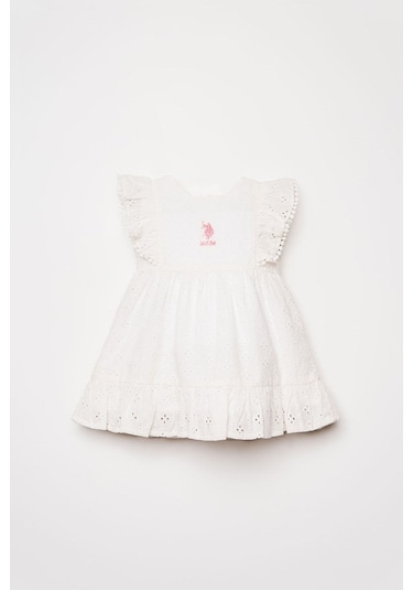 U.S. Polo Assn. U.s. Polo Assn Kız Bebek Elbise Beyaz-2788
