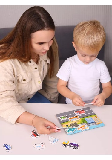 El Bascokids Böğürtlen Manyetik Buzdolabı Oyuncakları + Tahta Ulaşım 176158234