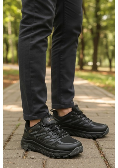 Siyah Bağcıklı Kaymaz Erkek Outdoor Ayakkabı Sedona M Siyah-siyah