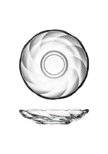 Paşabahçe 54271 Burgulu Çay Tabağı 6'lı Şeffaf