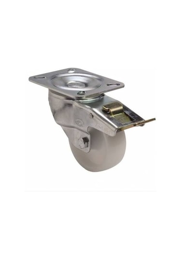 Frenli Dönerli Tablalı Servis Tekeri Polyemid 80 Mm Uygur 2 Ad
