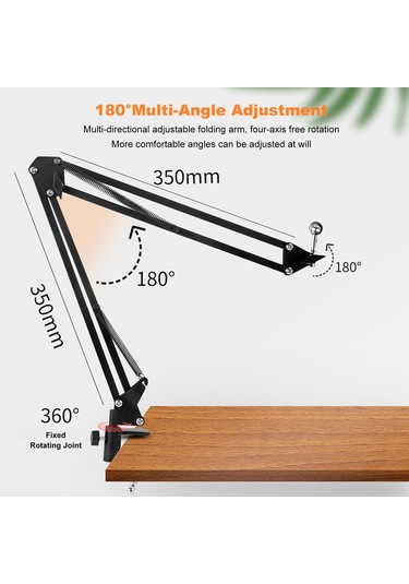 Kangvka Beyaz Klemeli Kollu Telefon/tablet Tutucu 4-12.9 İnç İçin: Ergonomik Açılabilir, İzleme-çalışma-el Serbestleştirici Masa/yatak Üstü Tutucu