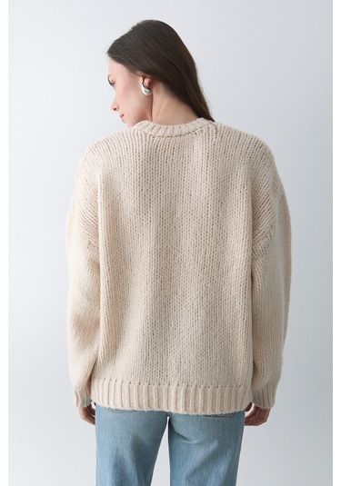 Vanilya Uzun Kollu Relax Kazak - 251091 Vanilya