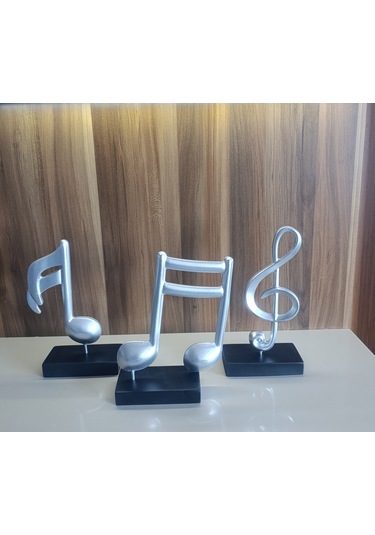 10cm-20cmlik Kırılmaz Polyester Beyaz Renk,nota Desenli Biblo