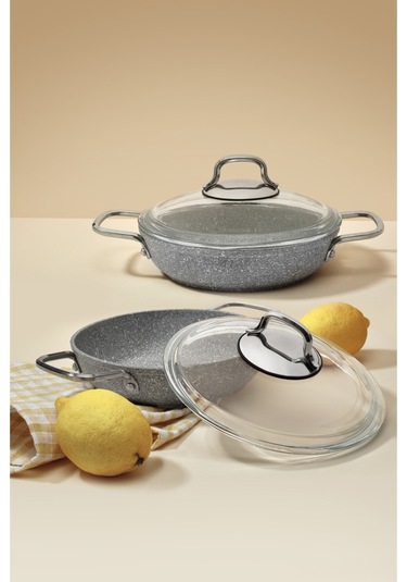 You Granit 4 Parça Sahan Set Gri