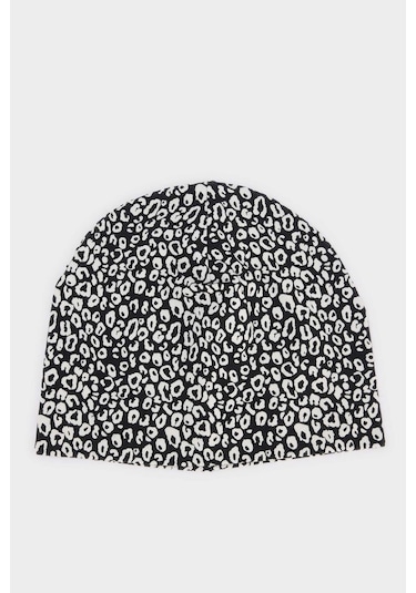 Defacto Kız Çocuk Baskılı Pamuklu Bere F2398a825smbk27 Siyah