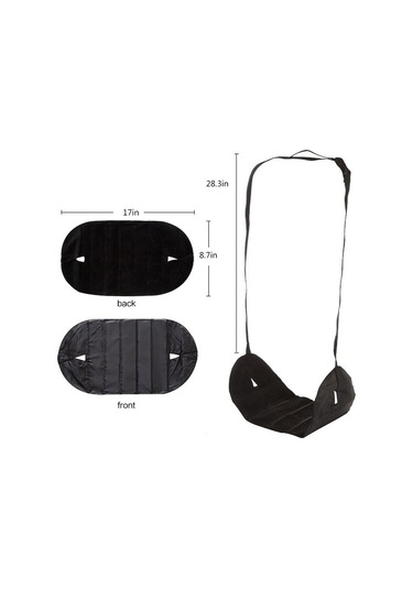 Sones Taşınabilir Mini Ayak Dayama Hamağı Ofis Ev Sandalyesi İçin Siyah