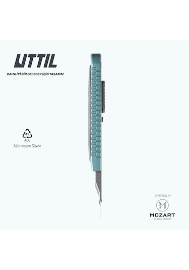 UTTIL Nmuk05 Hafifletilmiş Alüminyum Gövdeli 18 Mm Maket Bıçağı