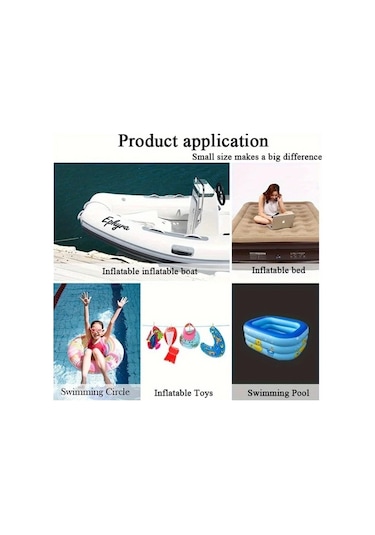 Boatshop1 Elektrikli Taşınabilir Mini Usb Hava Pompası 1 Adet 5 Hava Başlığı 1200mah Pil Kamp Bahçe Şişme Yatak