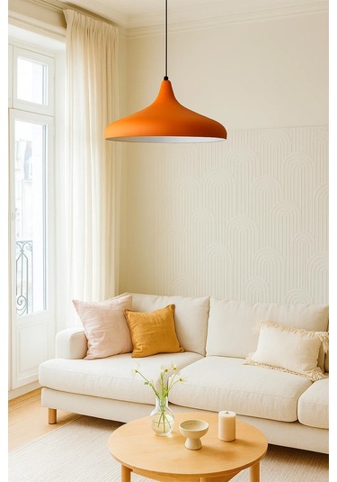 Modern Tasarım Turuncu Sarkıt Avize Salon, Mutfak Ve Ofis İçin Dekoratif Butik Lamba Aydınlatma Turuncu