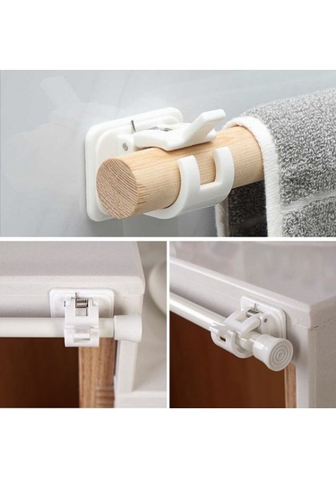 Hfambition Beyaz Ev Mutfak Banyo İçin 2'li Sıkma Tutucu, 2 Kg Yük Dayanımı, Kolay Kurulum, Pratik Kullanim Çok Renkli