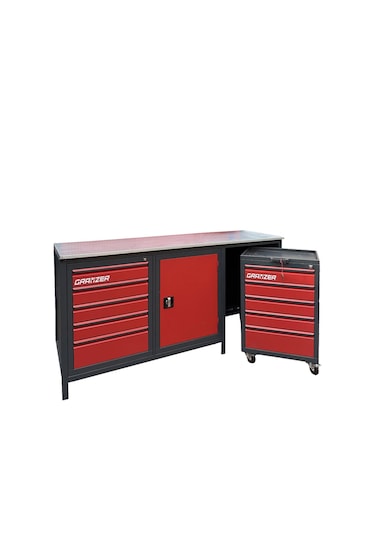 Grayzer 2 Metre Dolaplı - Takım Arabalı Tezgah 1 Adet
