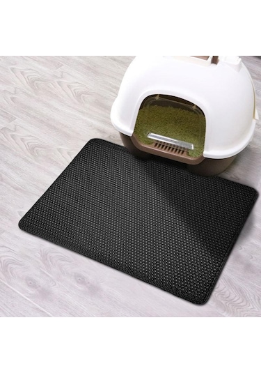 1pcs Bu Çift Katmanlı, Su Geçirmez, Kaymaz Kedi Matı İle Zeminlerinizi Temiz Ve Çöpsüz Tutun 40x50cm