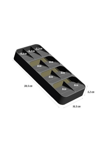 9 Bölmeli Çekmece Kaşıklık Geniş Çok Amaçlı Çekmece Düzenleyici Çatal Kaşık Bıçak Organizer Diğer