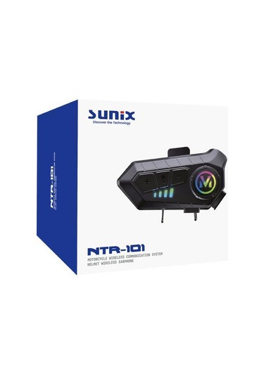 Sunix 1000 Mah Ipx6 Su Geçirmez V5.3 Intercom Motosiklet Kask Kulaklığı Ntr-101