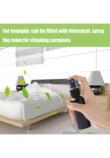 Mufunye Siyah 50ml Taşınabilir Pet Sprey Şişesi, Pp Toz Koruyucu Kapaklı, Su Geçirmez Ve Dayanıklı Diğer