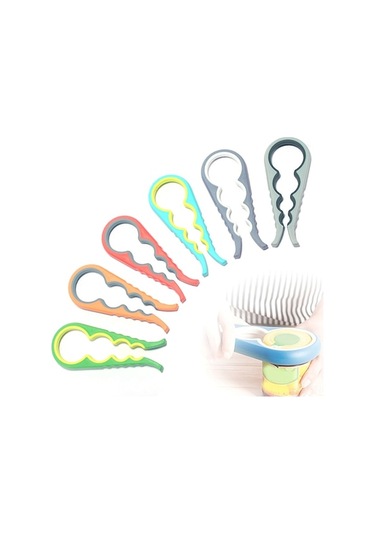 Pazly 4'lü Ev Açacak Seti - Kaymaz Tutma, Dayanıklı Gümüş, Kullanışlı, Evde Kolay Kullanım Gümüş