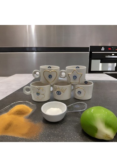 Altın Yaldız Göz Nazar Fincan Mug