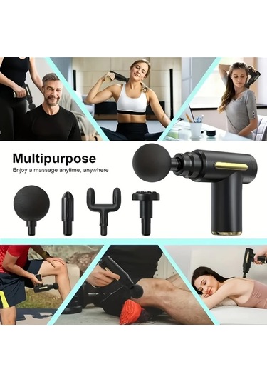 Fochsia Portatif Masaj Tabancası Abs Kas Masaj Aleti Sku123 Aile Kız Ve Erkek Çocukları İçin Hediyelik Noel Şükran Günü Altın