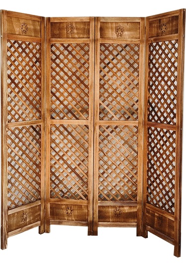 Wooden City Ahşap Separatör Ahşap Paravan Ahşap Oda Bölücü Oda Ay