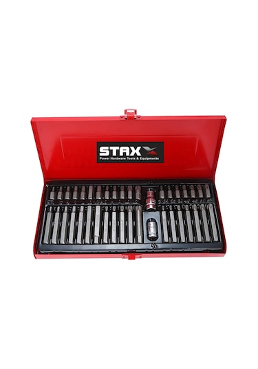 Staxx Power Çok Fonksiyonlu Krom Bits Tutucu Soket Seti 40 Parça