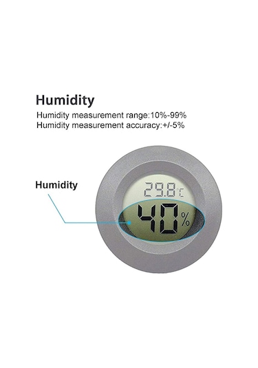 Springsun İç Mekan Sensörlü Termometre & Nem Ölçer: -0 C-50 C %10-%99 Rh - Ev, Sera, Bodrum, Evcil Hayvanlar