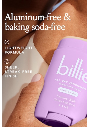 Billie Lavender Milk Alüminyumsuz Stick Deodorant 74gr