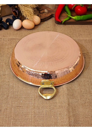 Modabakır Büyük Boy Bakır Tava 27 Cm Model:852741p Bakır