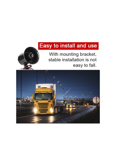 Mufunye 12v 25w Siyah Abs Araç Klarneti - 110db Yüksek Sesli Üç Tonal Hoparlör