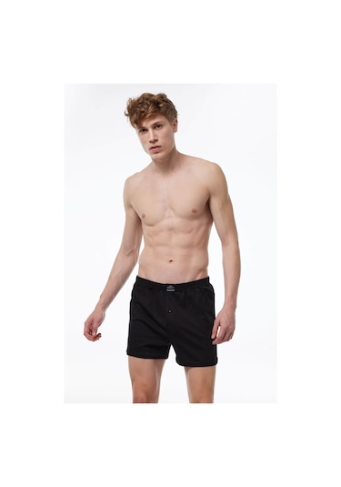 Malabadi 024 2'Li Paket Erkek Geniş Kalıp Boxer-Siyah