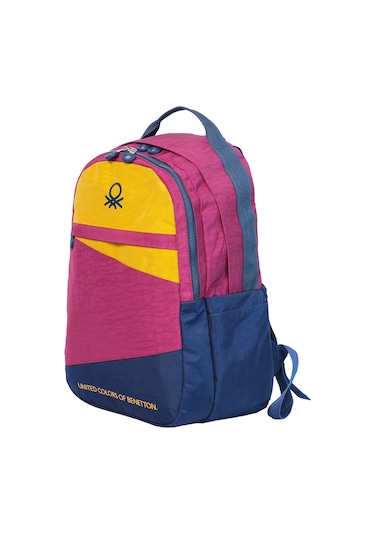 United Colors Of Benetton. Color Blocking Unisex Çocuk Okul Çantası Lacivert-bordo-hardal